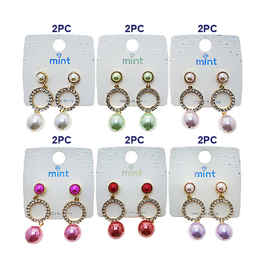 Colorful Pearl Drop Earring