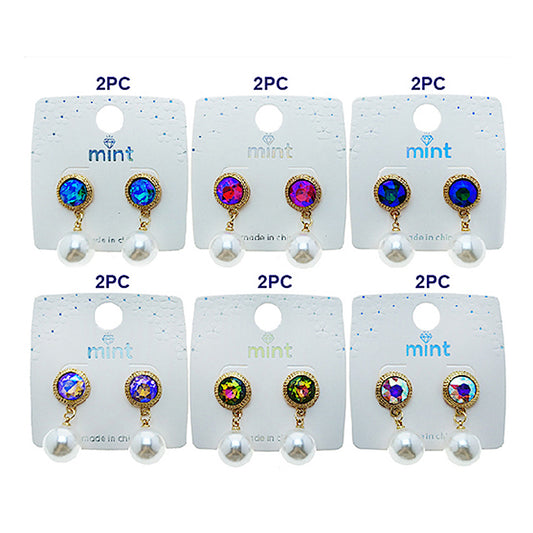 Pearl Droplet Crystal Earring