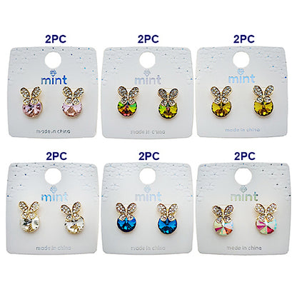JAE49373PIN - Butterfly Crystal Post Earring