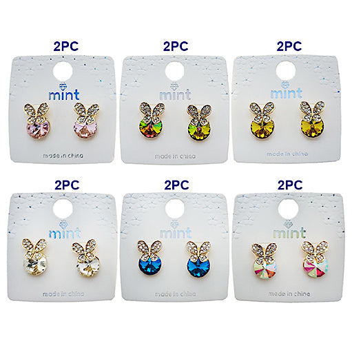 JAE49373PIN - Butterfly Crystal Post Earring
