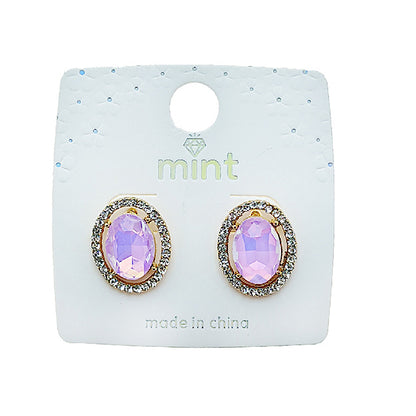 JAE49375PIN - Pastel Crystal Post Earring