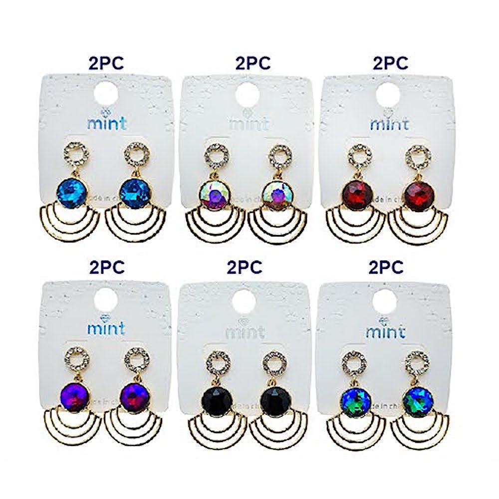 Geometric Crystal Statement Earring