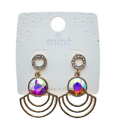 Geometric Crystal Statement Earring