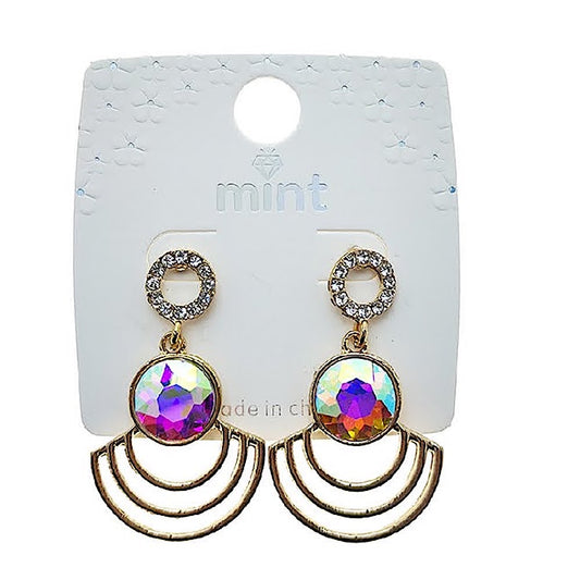 Geometric Crystal Statement Earring