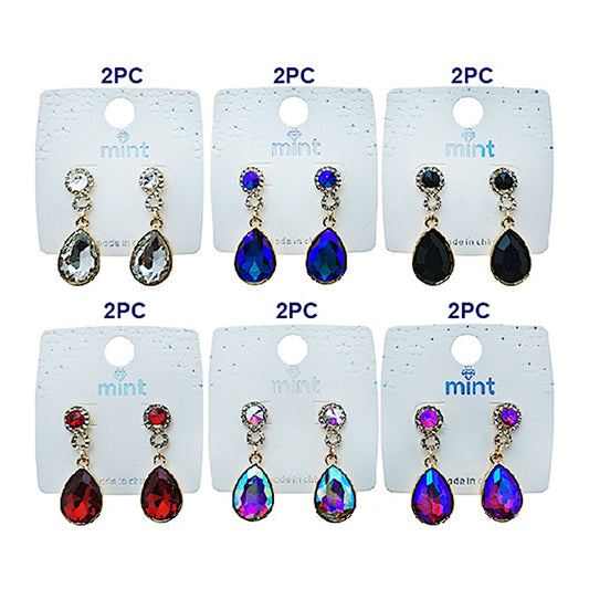 Teardrop Crystal Statement Earring