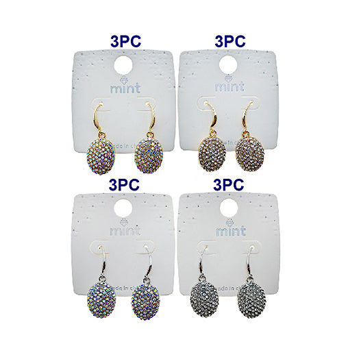 JAE49392 - Pavé Oval Earring
