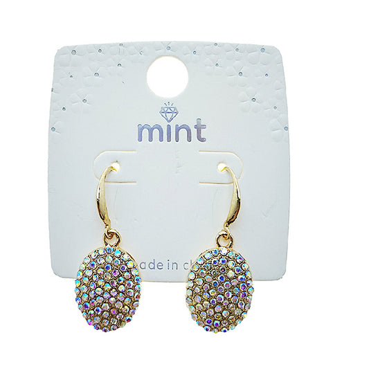 JAE49392 - Pavé Oval Earring