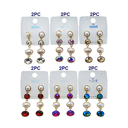 Pearl Crystal Drop Earring