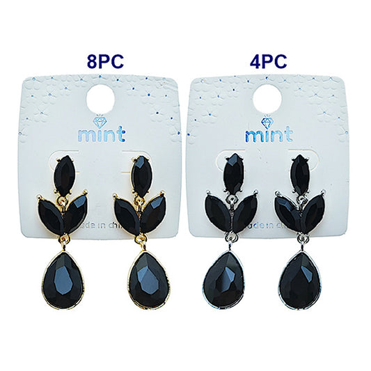 Black Teardrop Earring