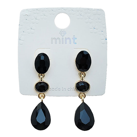Black Drop Earring