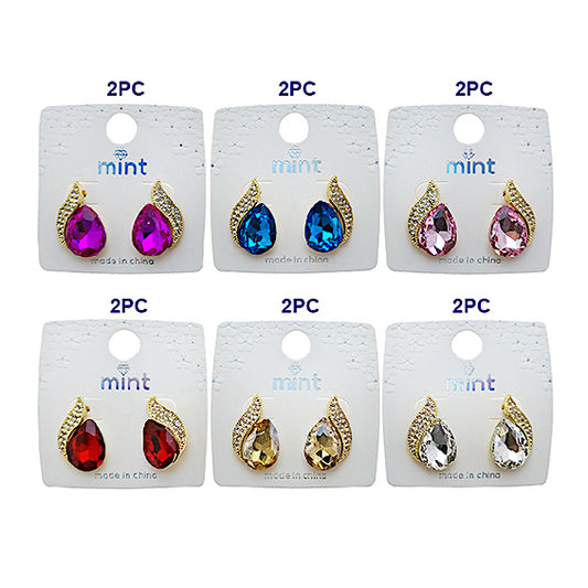 JAE49414PIN - Crystal Post Earring