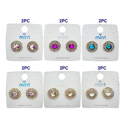 JAE49422 - Crystal Halo Post Earring