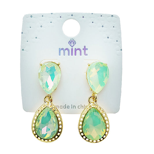 Pastel Crystal Teardrop Earring