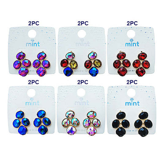 JAE49465 - Crystal Cluster Post Earring