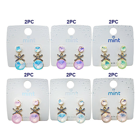 Pastel Crystal X Earring