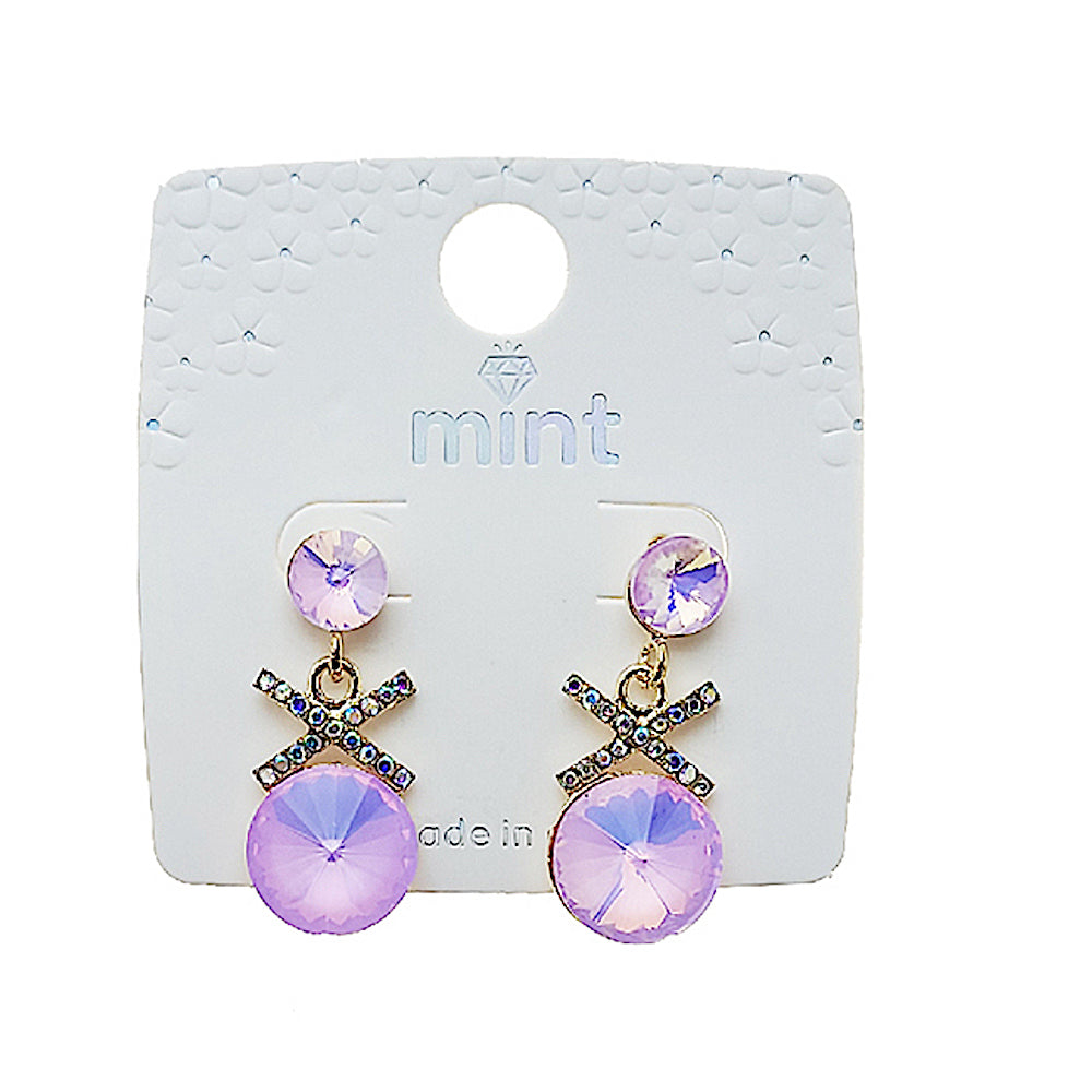 Pastel Crystal X Earring