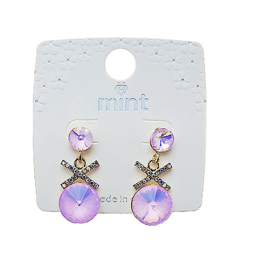 Pastel Crystal X Earring