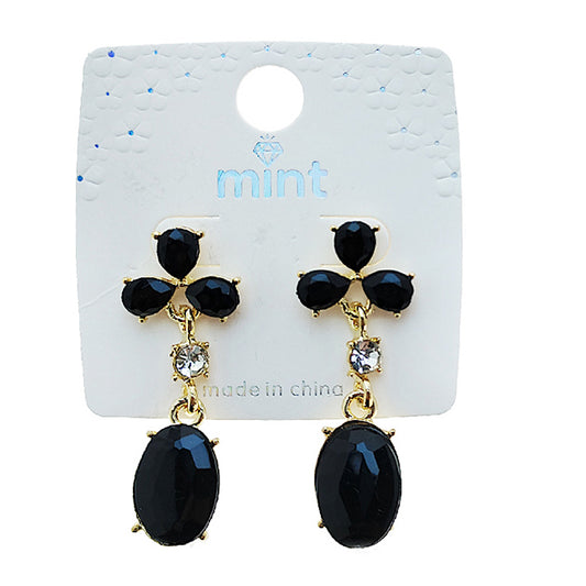 JAE49580BK - Black Drop Earring
