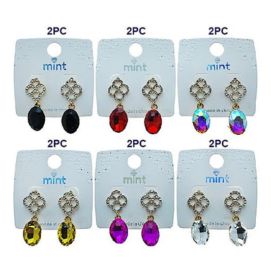 Rhinestone Clover Crystal Earring