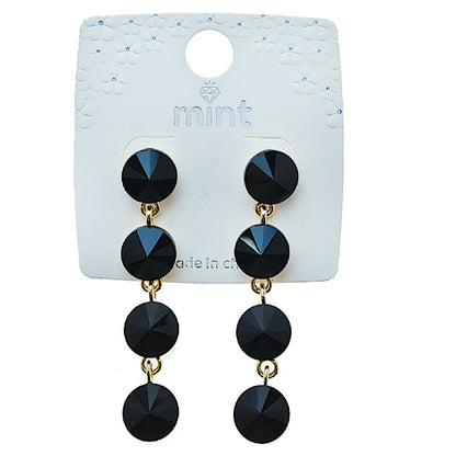 Rivoli Cut Crystal Drop Earring