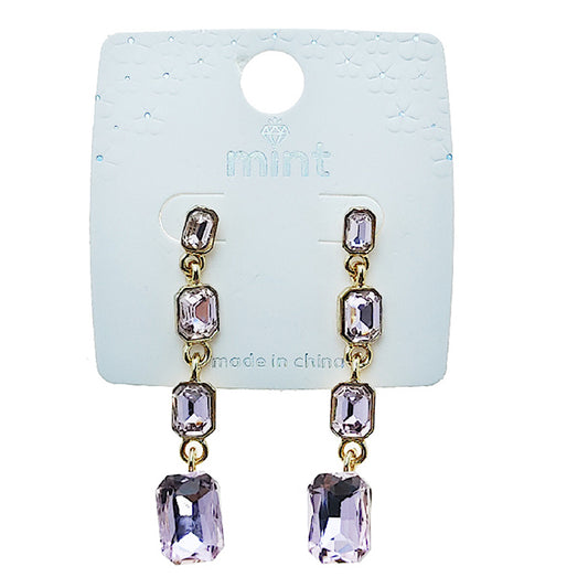 JAE49616 - Rectangle Crystal Drop Earring