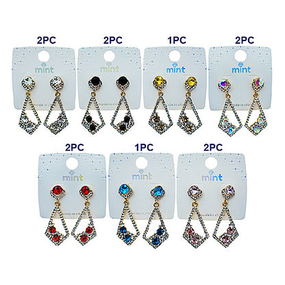 Rhinestone Cluster Rhombus Earring