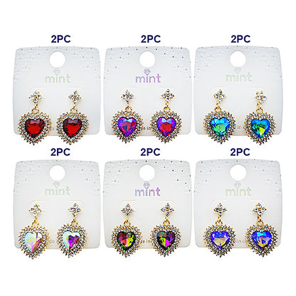 Crystal Heart Halo Earring