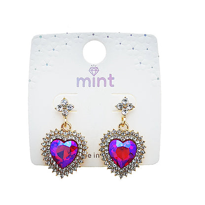 Crystal Heart Halo Earring