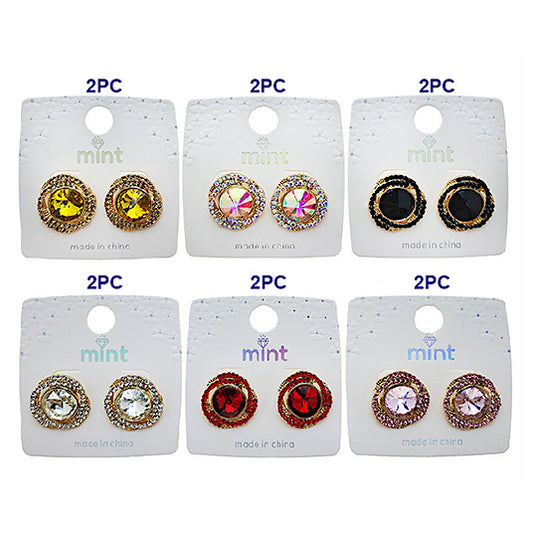 JAE49627 - Crystal Halo Post Earring