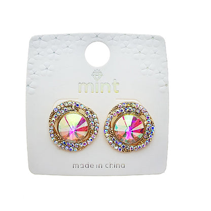 Crystal Halo Post Earring