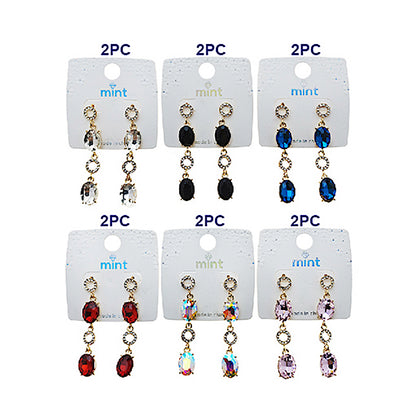 Crystal & Rhinestone Drop Earring