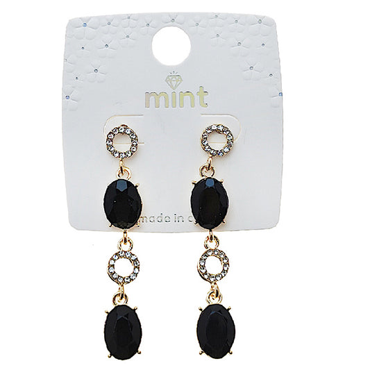 Crystal & Rhinestone Drop Earring