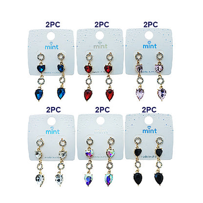 Teardrop Crystal & Rhinestone Drop Earring