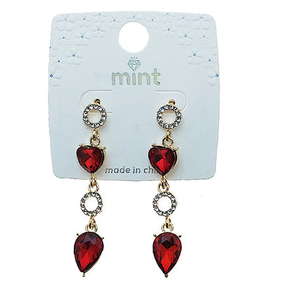Teardrop Crystal & Rhinestone Drop Earring