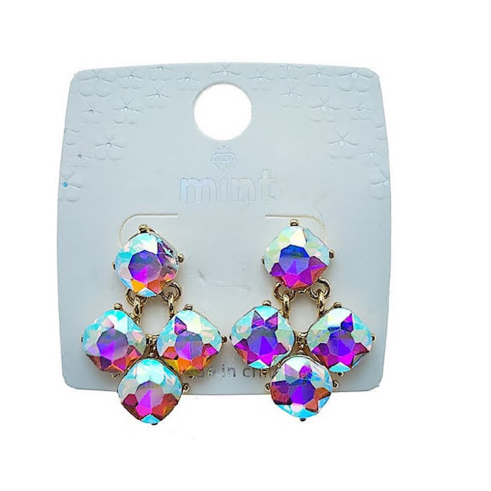 Crystal Cluster Post Earring
