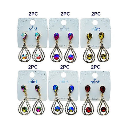 Vintage Crystal Rhinestone Drop Earring