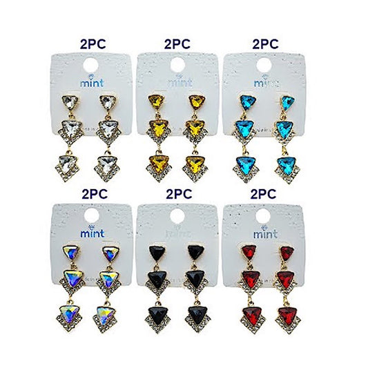 Triangle Crystal Drop Earring