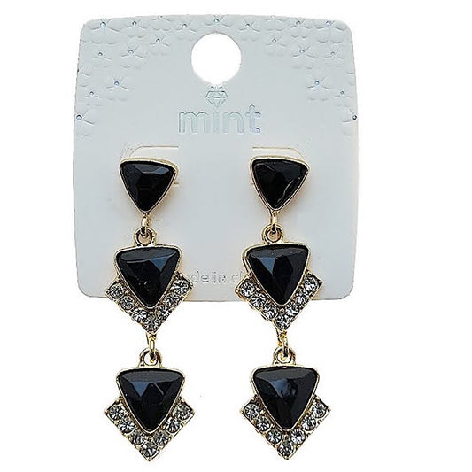 Triangle Crystal Drop Earring
