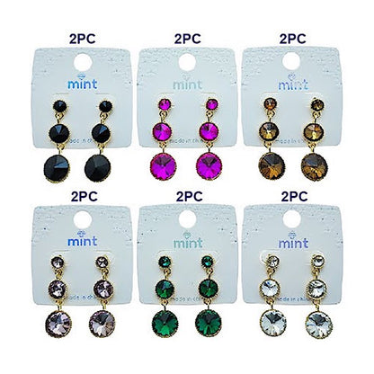 Rivoli Cut Crystal Drop Earring