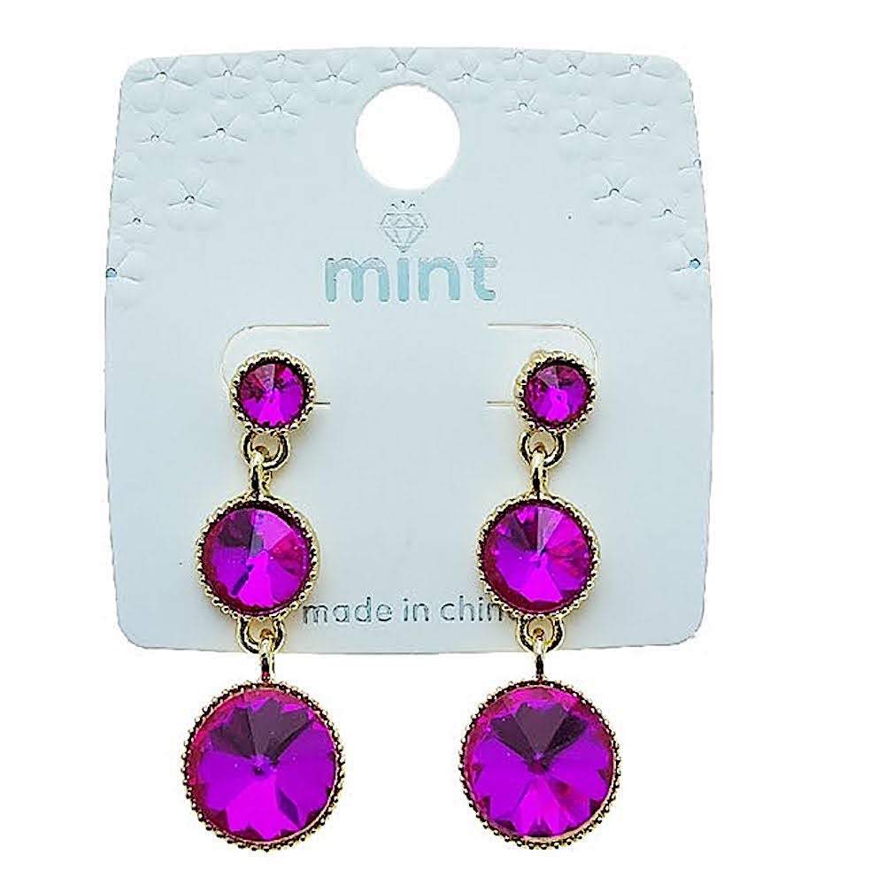 Rivoli Cut Crystal Drop Earring