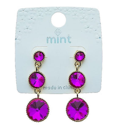 Rivoli Cut Crystal Drop Earring
