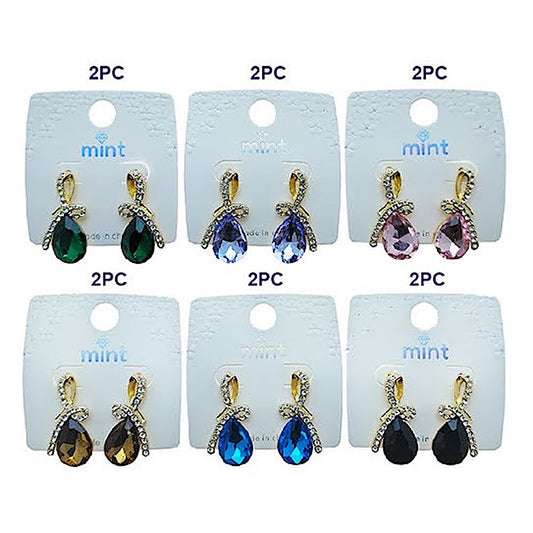 Crystal Bow Twist Earring