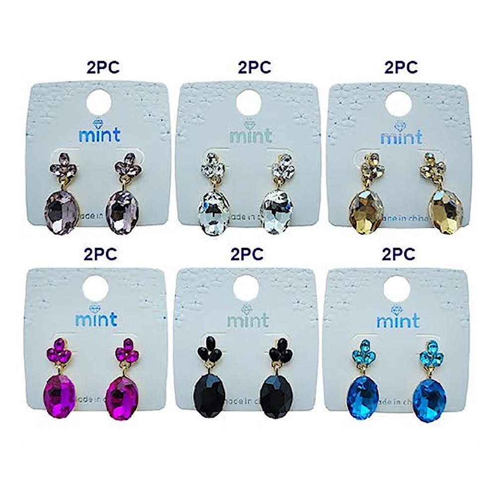 Oval Crystal Earring