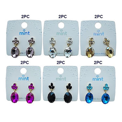 Oval Crystal Earring