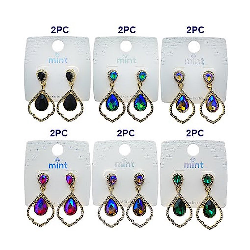 Vintage Iridescent Crystal Earring