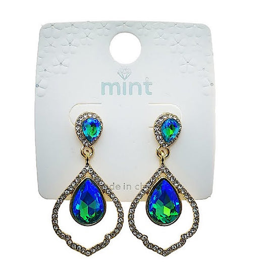 Vintage Iridescent Crystal Earring