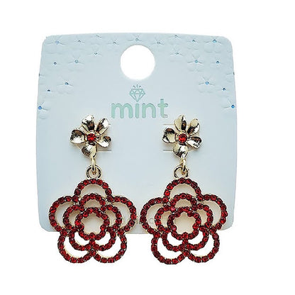 Rhinestone Flower Earring