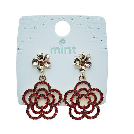 Rhinestone Flower Earring