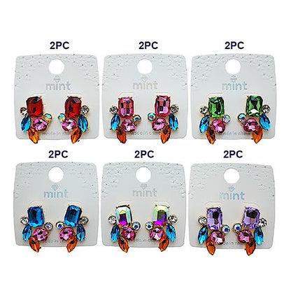 Crystal Cluster Post Earring