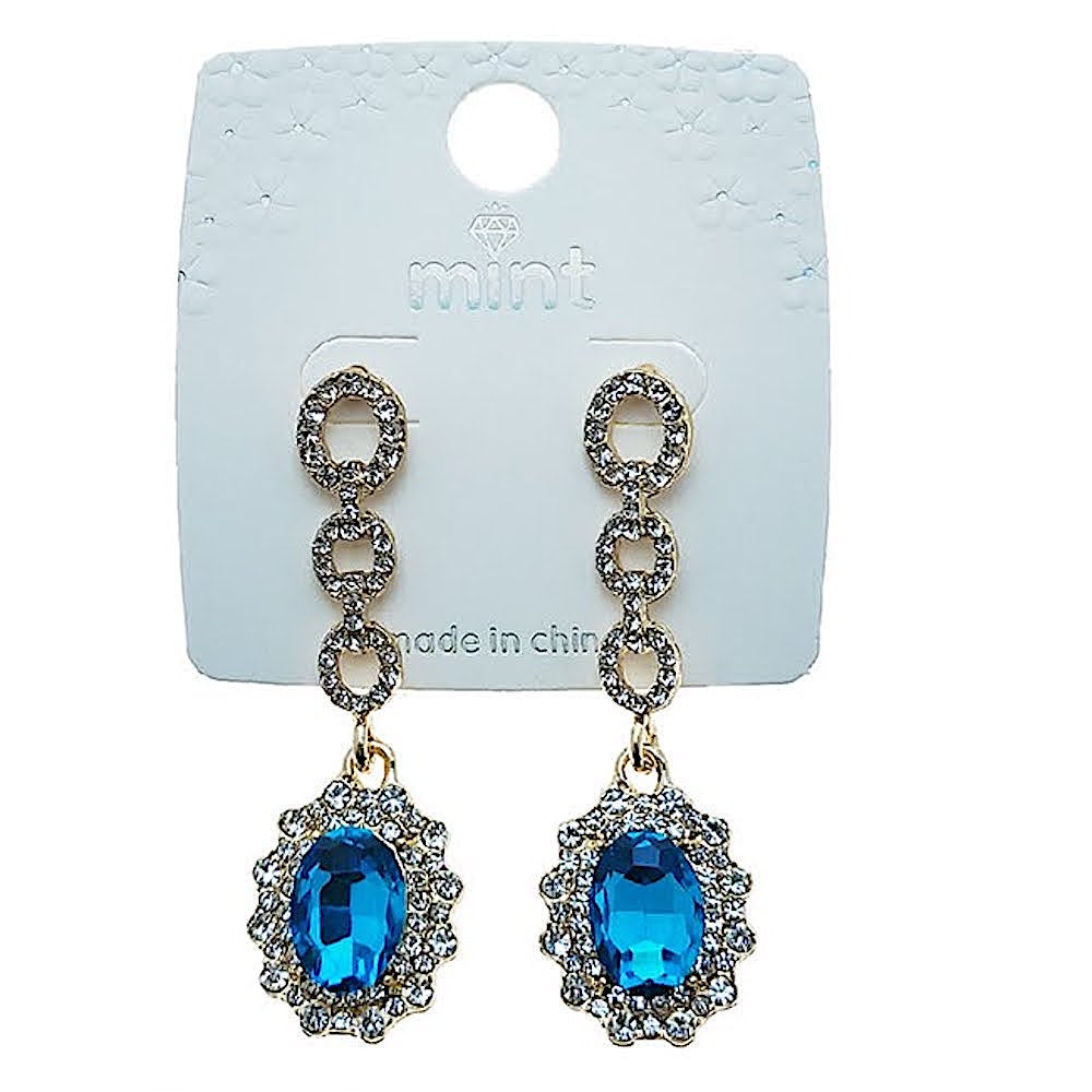 Crystal Halo Drop Earring